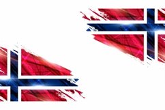 Norway Flag in Brush Paint Style with Halftone Effect Product Image 1