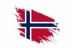 Norway Flag in Brush Paint Style Product Image 1