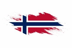 Norway Flag in Brush Paint Style Product Image 1