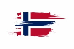 Norway Flag in Brush Paint Style Product Image 1