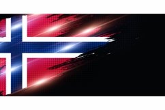 Norway Flag in Brush Paint Style with Halftone Effect Product Image 1