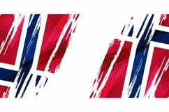 Norway Flag in Brush Paint Style with Halftone Effect Product Image 1