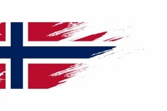 Norway Flag in Brush Paint Style Product Image 1