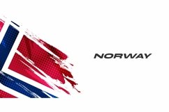 Norway Flag in Brush Paint Style with Halftone Effect Product Image 1