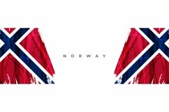 Norway Flag in Brush Paint Style with Halftone Effect Product Image 1