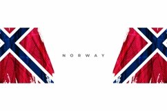 Norway Flag in Brush Paint Style with Halftone Effect Product Image 1