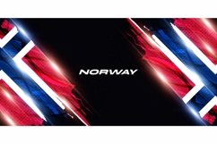 Norway Flag in Brush Paint Style with Halftone Effect Product Image 1
