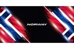 Norway Flag in Brush Paint Style with Halftone Effect Product Image 1