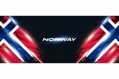 Norway Flag in Brush Paint Style with Halftone Effect Product Image 1