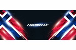 Norway Flag in Brush Paint Style with Halftone Effect Product Image 1