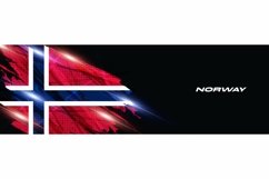 Norway Flag in Brush Paint Style with Halftone Effect Product Image 1