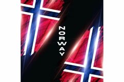 Norway Flag in Brush Paint Style with Halftone Effect Product Image 1