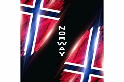 Norway Flag in Brush Paint Style with Halftone Effect Product Image 1