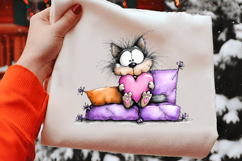 Norwegian Forest Love Nest Valentine PNG Product Image 2