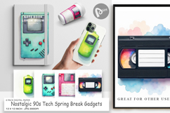 90s Tech &amp; Gadgets Digital Paper Product Image 1