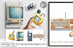 90s Tech &amp; Gadgets Digital Paper Product Image 1