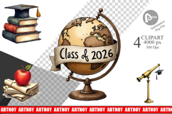 Nostalgic Academia Clipart Product Image 1