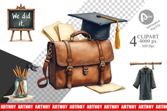 Nostalgic Academia Clipart Product Image 1