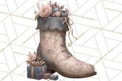 Vintage Christmas Clipart, Gingerbread Elf Digital Art Product Image 3