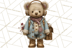 Vintage Christmas Clipart, Gingerbread Elf Digital Art Product Image 3