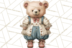 Vintage Christmas Clipart, Gingerbread Elf Digital Art Product Image 3