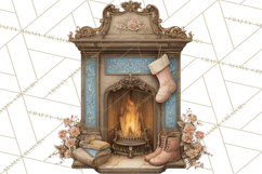 Vintage Christmas Clipart, Gingerbread Elf Digital Art Product Image 4
