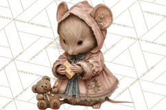 Vintage Christmas Clipart, Gingerbread Elf Digital Art Product Image 3