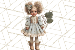 Vintage Christmas Clipart, Gingerbread Elf Digital Art Product Image 5