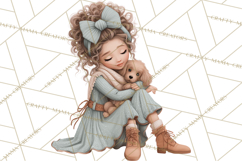 Vintage Christmas Clipart, Gingerbread Elf Digital Art Product Image 2