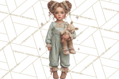 Vintage Christmas Clipart, Gingerbread Elf Digital Art Product Image 4