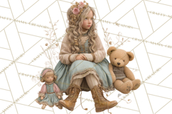 Vintage Christmas Clipart, Gingerbread Elf Digital Art Product Image 2