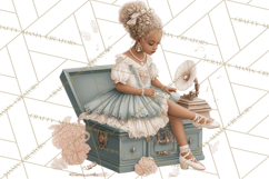 Vintage Christmas Clipart, Gingerbread Elf Digital Art Product Image 3