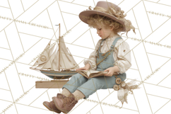 Vintage Christmas Clipart, Gingerbread Elf Digital Art Product Image 3