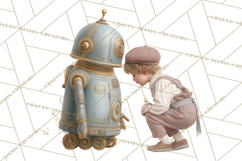 Vintage Christmas Clipart, Gingerbread Elf Digital Art Product Image 4