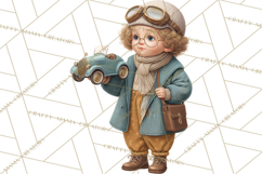 Vintage Christmas Clipart, Gingerbread Elf Digital Art Product Image 5