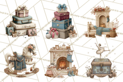 Vintage Christmas Clipart, Gingerbread Elf Digital Art Product Image 4