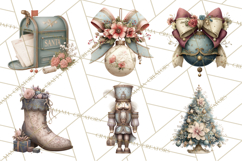 Vintage Christmas Clipart, Gingerbread Elf Digital Art Product Image 3