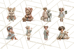 Vintage Christmas Clipart, Gingerbread Elf Digital Art Product Image 6