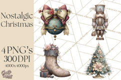 Vintage Christmas Clipart, Gingerbread Elf Digital Art Product Image 1