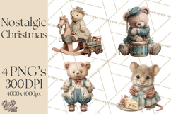 Vintage Christmas Clipart, Gingerbread Elf Digital Art Product Image 1