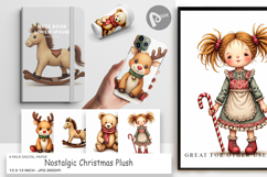 Christmas Plush Toys Digital Paper Product Image 1
