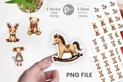 Christmas Plush Toys Sticker Product Image 1
