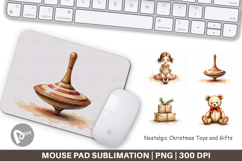 Nostalgic Christmas Toys Mouse Pad Product Image 1