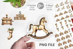 Nostalgic Christmas Toys Sticker Product Image 1