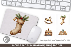 Nostalgic Christmas Toys Mouse Pad Product Image 1
