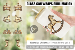 Nostalgic Christmas Toys Glass Can Product Image 1
