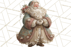 Vintage Santa Clipart, Victorian Christmas Digital Art PNG Product Image 5