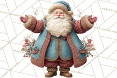 Vintage Santa Clipart, Victorian Christmas Digital Art PNG Product Image 2