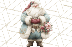 Vintage Santa Clipart, Victorian Christmas Digital Art PNG Product Image 3