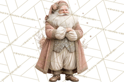 Vintage Santa Clipart, Victorian Christmas Digital Art PNG Product Image 4